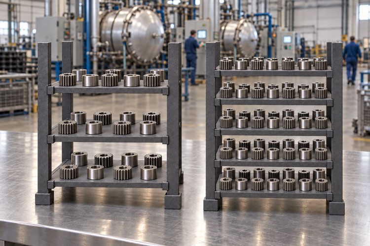Different loads for a vacuum sintering furnace